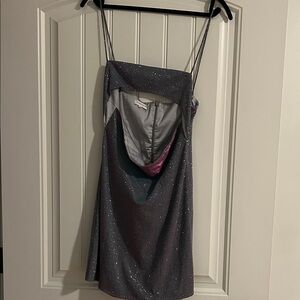 Elegant Gray Glitter Dress